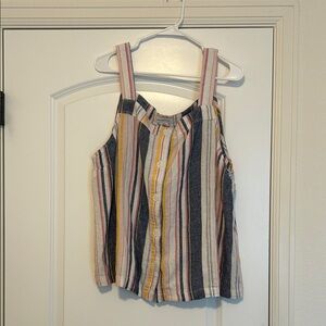 Women’s NWT Liz Claiborne Striped Button Down Tank Top Size XXL